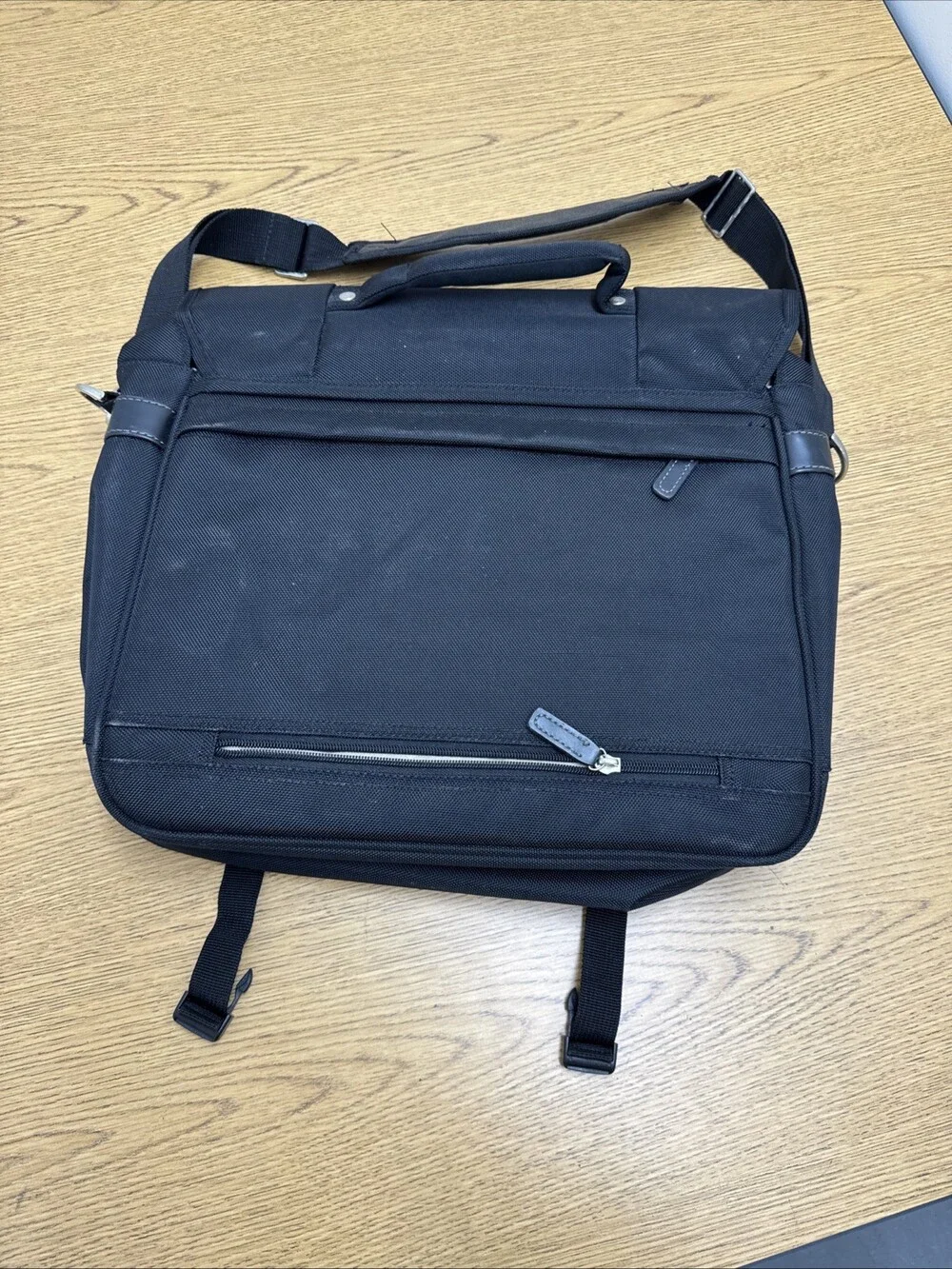 Joseph Abboud - Black Laptop Travel Case Canvas Laptop, Messenger, Bag
